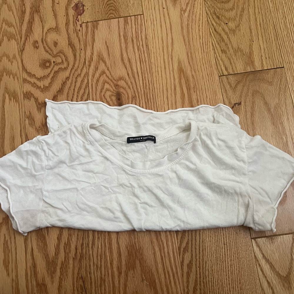 white brandy Melville baby tee